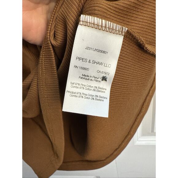 Veronica Beard Brown Coralee Cotton Blend Puff Sleeve Womens Blouse Top Size M - Picture 8 of 10